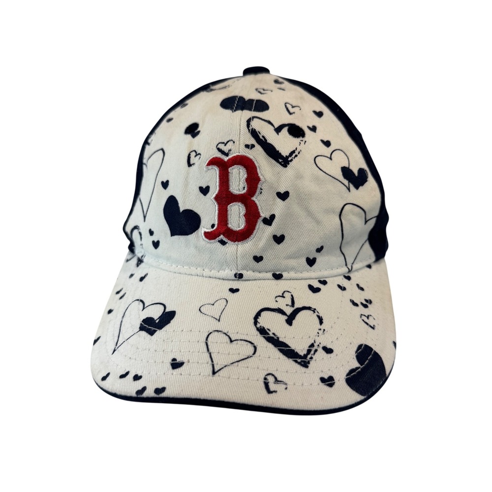Boston Red Sox Toddler Hat Hearts MLB Fan Favorite Cotton Navy‎ White Adjustable